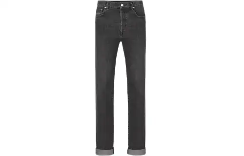 DIOR Quarterly New Products Jeans Men's Gray Moderate Slim Fit Pants