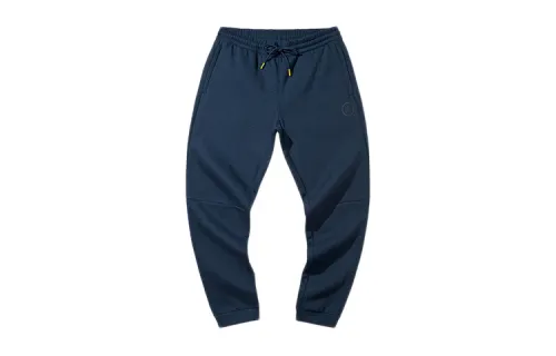 Li Ning Knitted Sweatpants Men's Dark Blue Moderate Straight Fit Pants