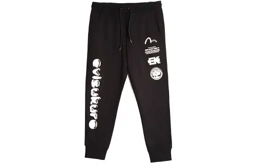 EVISU Tapered Pants Casual Pants Men's Black