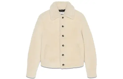 SAINT LAURENT SS22 Fur Coat Men's Beige Yellow