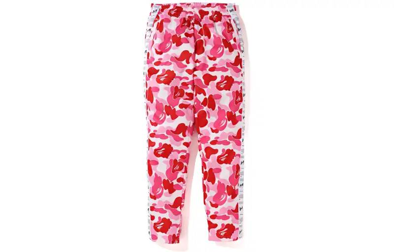 Bape Abc Bapesta Tape Jersey Pants Pink