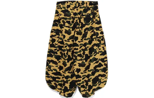 A BATHING APE Camouflage knitted trousers, with embroidery, loose fit