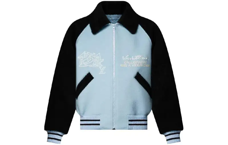 LOUIS VUITTON Shearling Wool Varsity Blouson