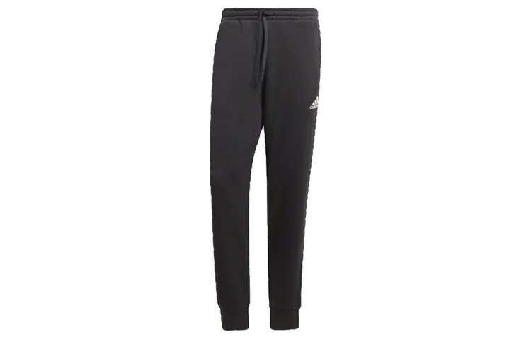 Adidas Knitted Sweatpants Men's Black Moderate Cuffed Pants