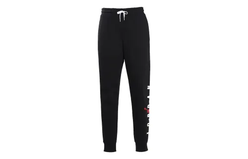 Jordan Air Letter Print Fleece Lined Casual Cuffed Long Knitted Sweatpants Men's Black