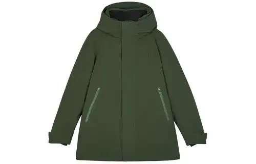Skechers Down Jacket Men's Black Forest Green