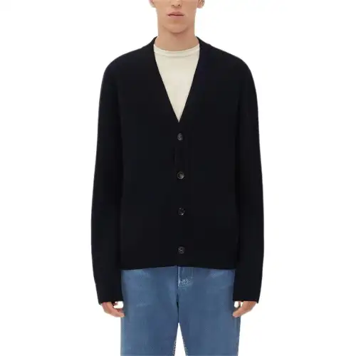 Bottega Veneta Intrecciato Leather Patch Embellished Cardigan