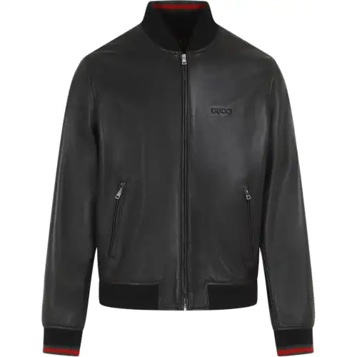 GUCCI Logo Embroidered Zip Up Jacket