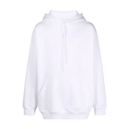 PRADA Sweatshirts Men's White Hooded Moderate