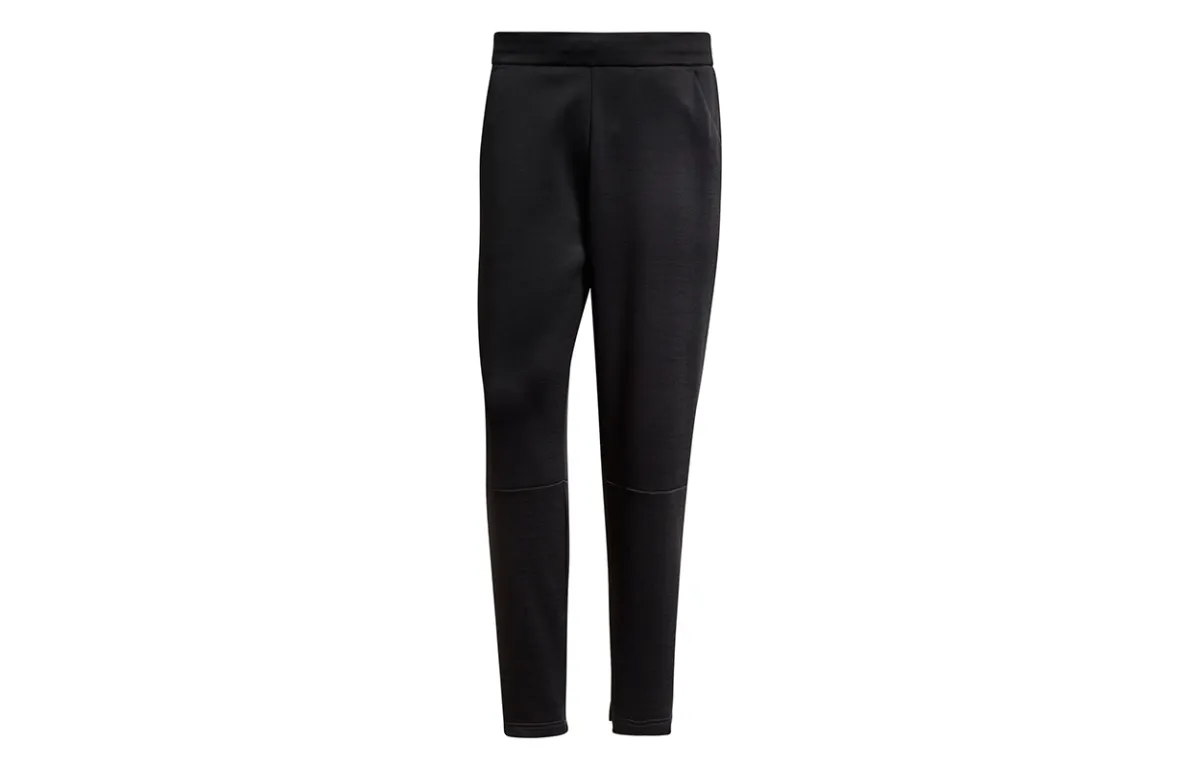Adidas Knitted Sweatpants Men's Black Moderate Straight Fit Pants