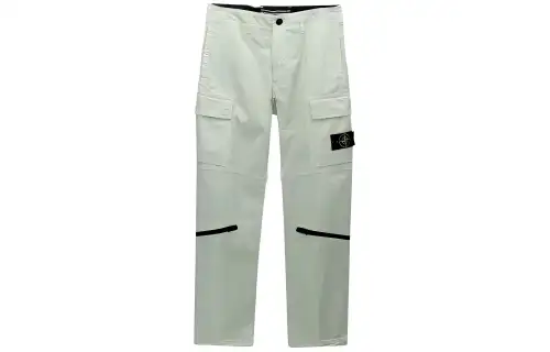 STONE ISLAND Cargo Pants Men's Apple Green Color Moderate