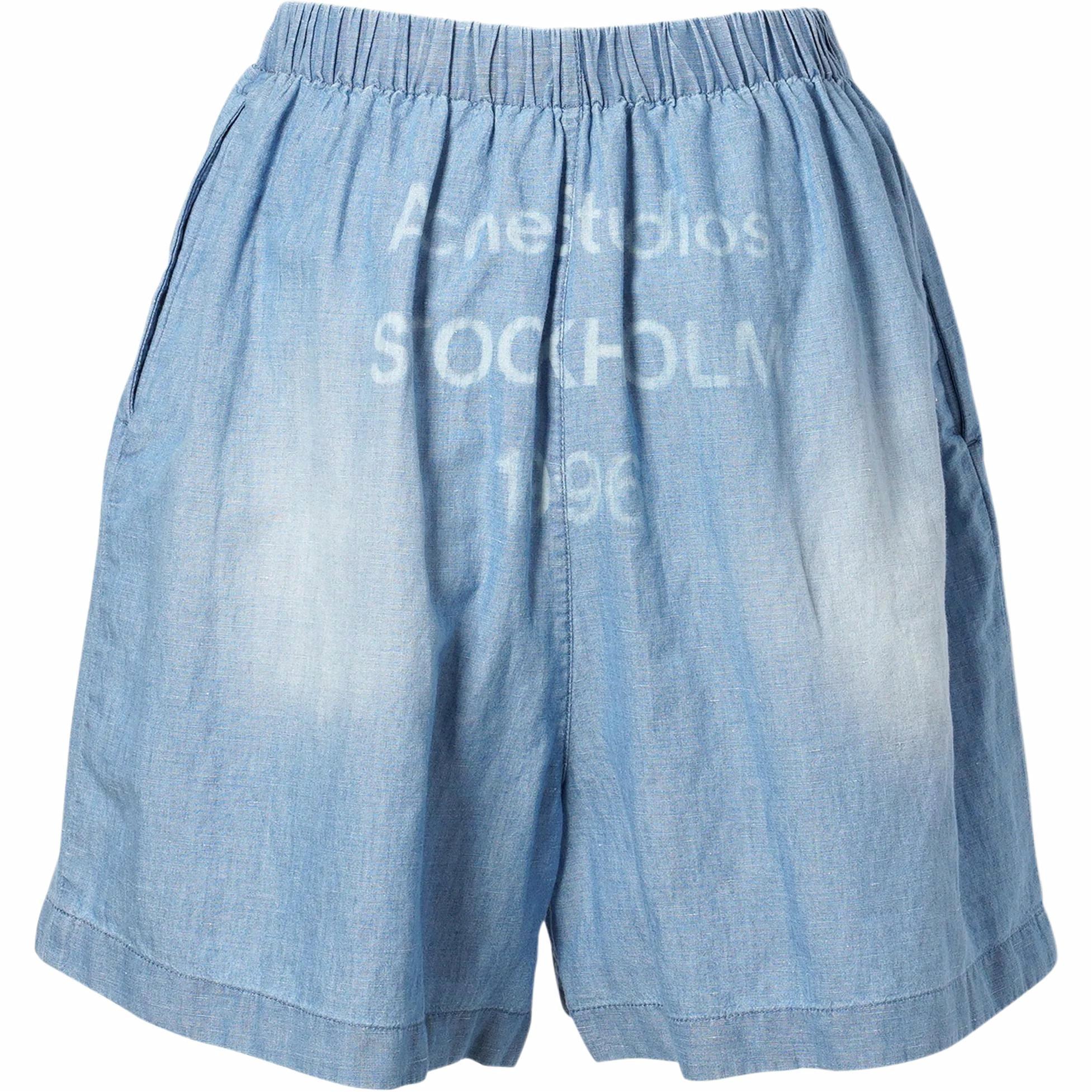 Мужские шорты Acne Studios SS25 1996 Series (синие)