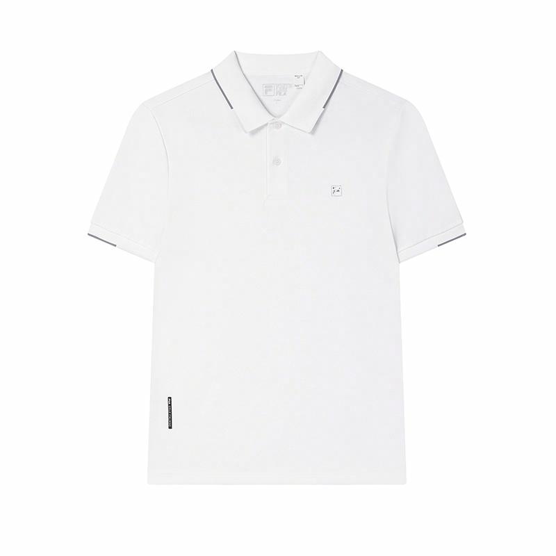 Мужская футболка Fila White Polo (белая)