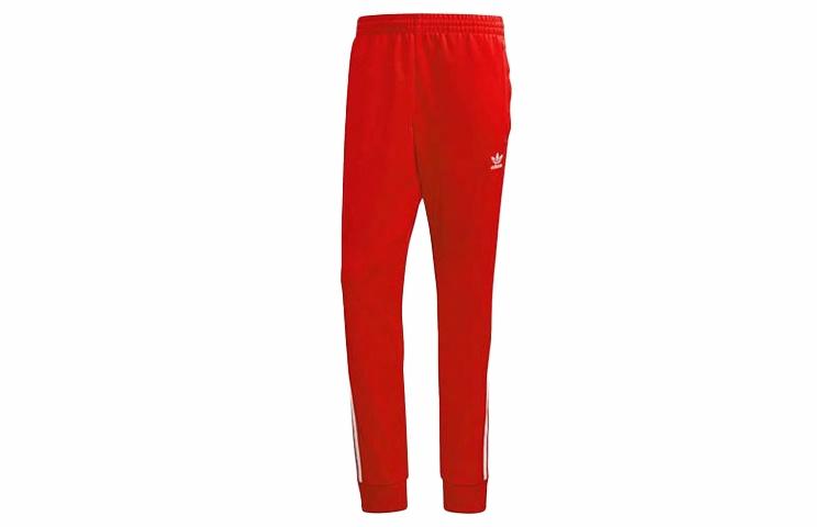 Мужские штаны adidas originals SST TP (красные) — фото 1