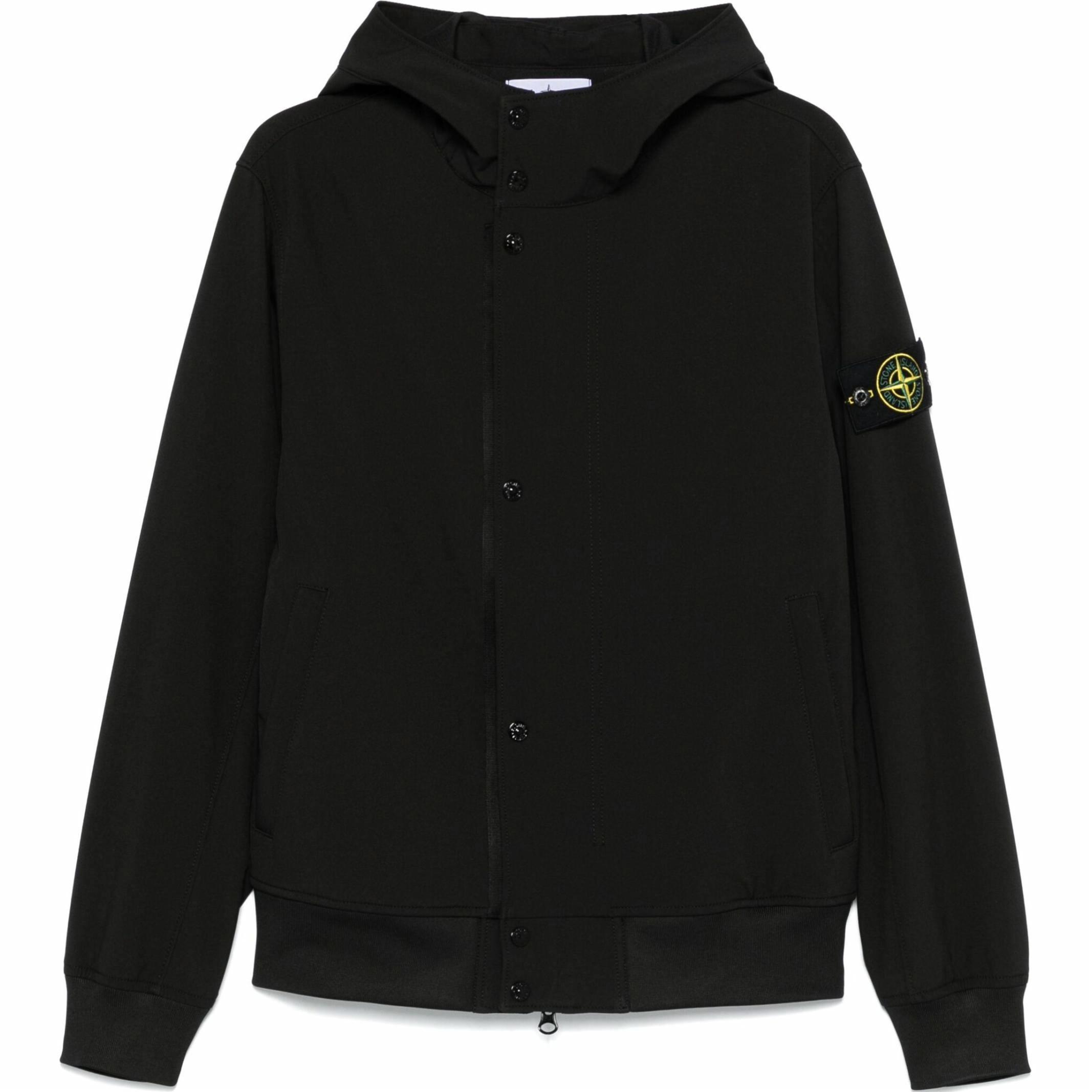 Мужская куртка STONE ISLAND SS25 SOFT SHELL (черная)
