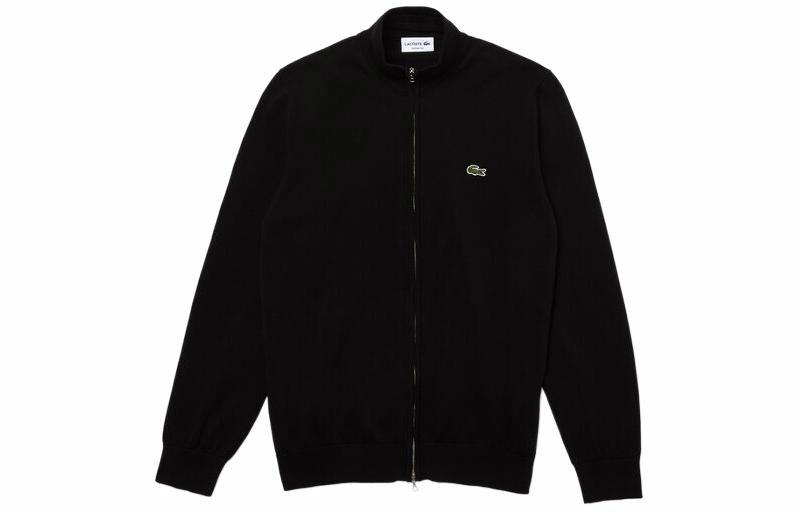 Мужской кардиган LACOSTE Свитшот на молнии (черный)