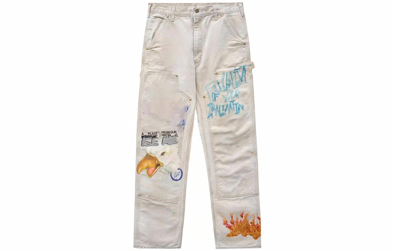 Джинсы Travis Scott Cactus Jack x Fragment Design (белые)