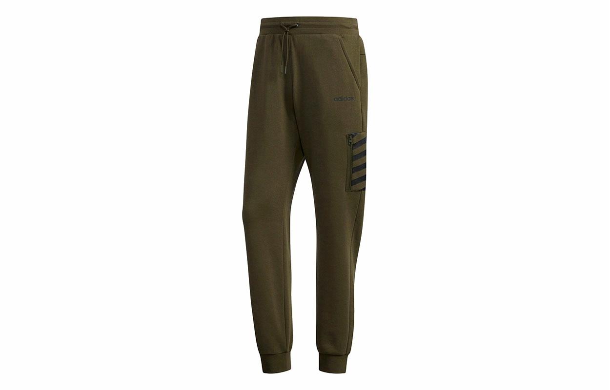 Мужские штаны adidas neo Casual Pants (армейский зеленый) — фото 1