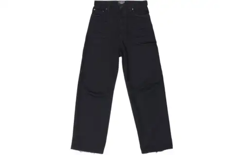 Balenciaga Jeans Men's Black Moderate Straight Fit Pants