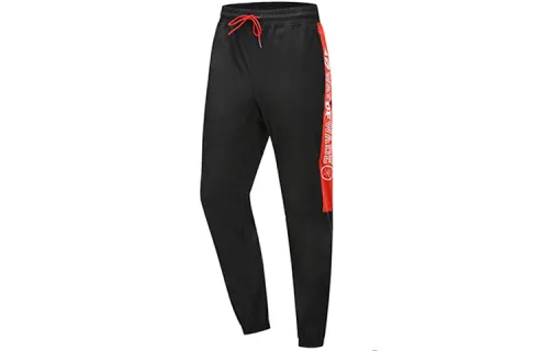 Li Ning Knitted Sweatpants Men's Black Moderate Skinny Pants