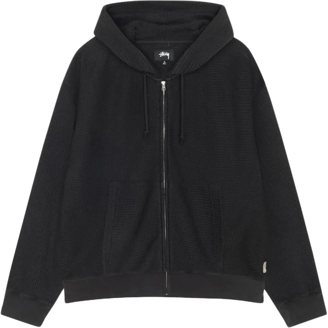 Stussy Double Layer Waffle Zip Hoodie