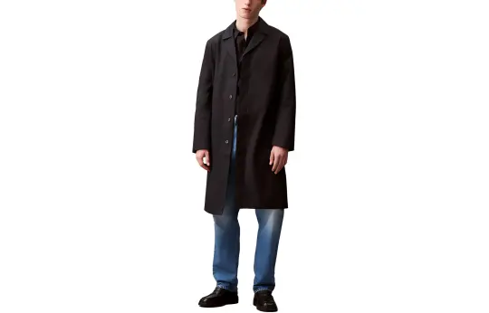 CALVIN KLEIN Trench Coat Men's Black