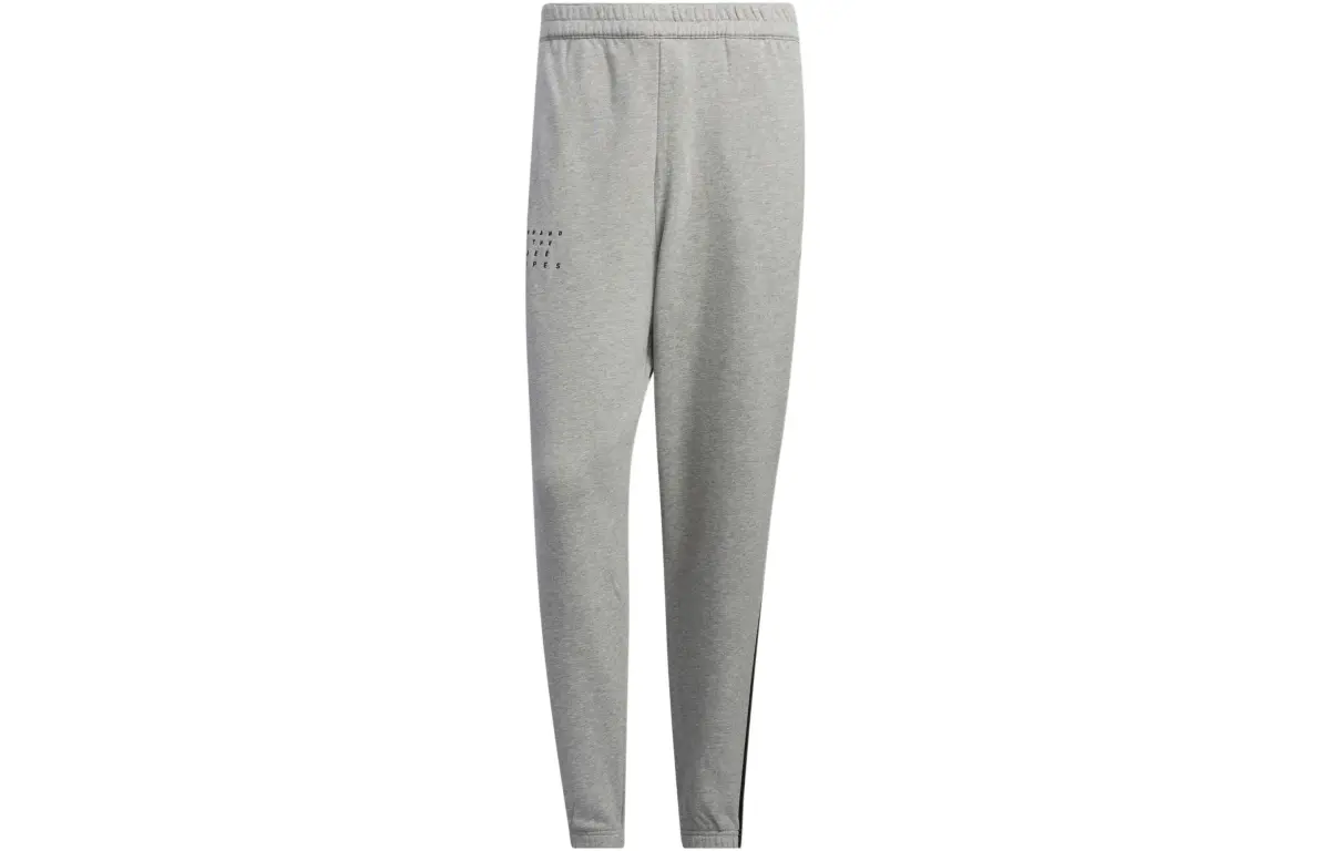 Adidas Knitted Sweatpants Unisex Gray Moderate Cuffed Pants
