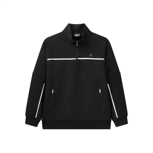 FILA Jackets Men's Jet Black BK Stand Collar Moderate Other