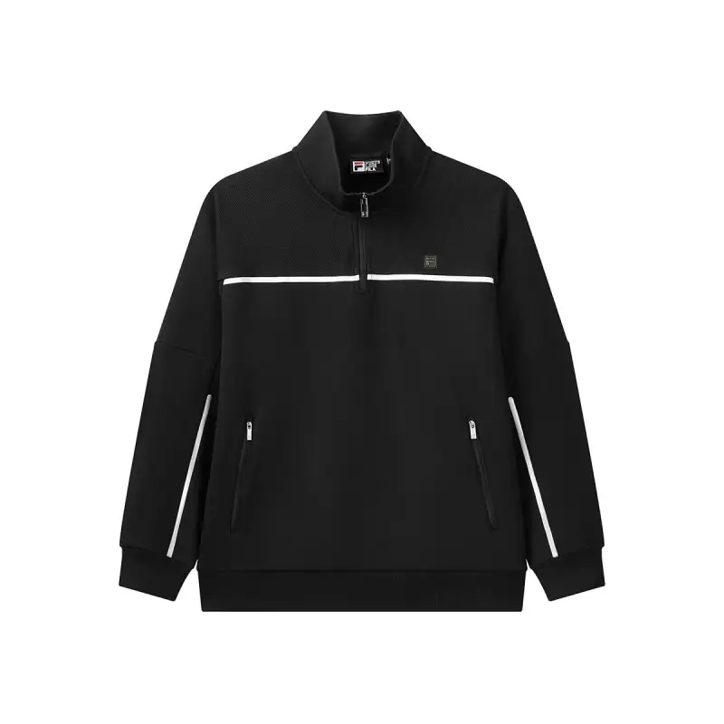FILA Jackets Men's Jet Black BK Stand Collar Moderate Other