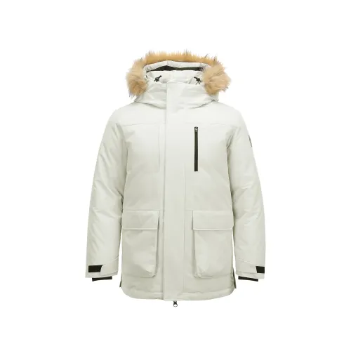 Skechers Sports League Collection Down Jacket Unisex Silver Birch White