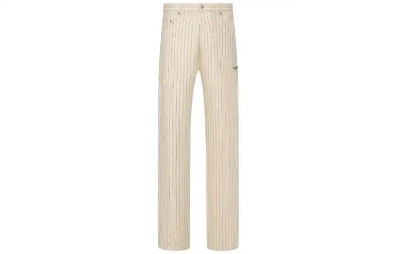 DIOR Homme Striped Straight Leg Jeans
