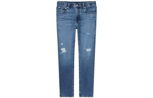 UNIQLO Jeans Men's Royal Blue Moderate Ripped Pants