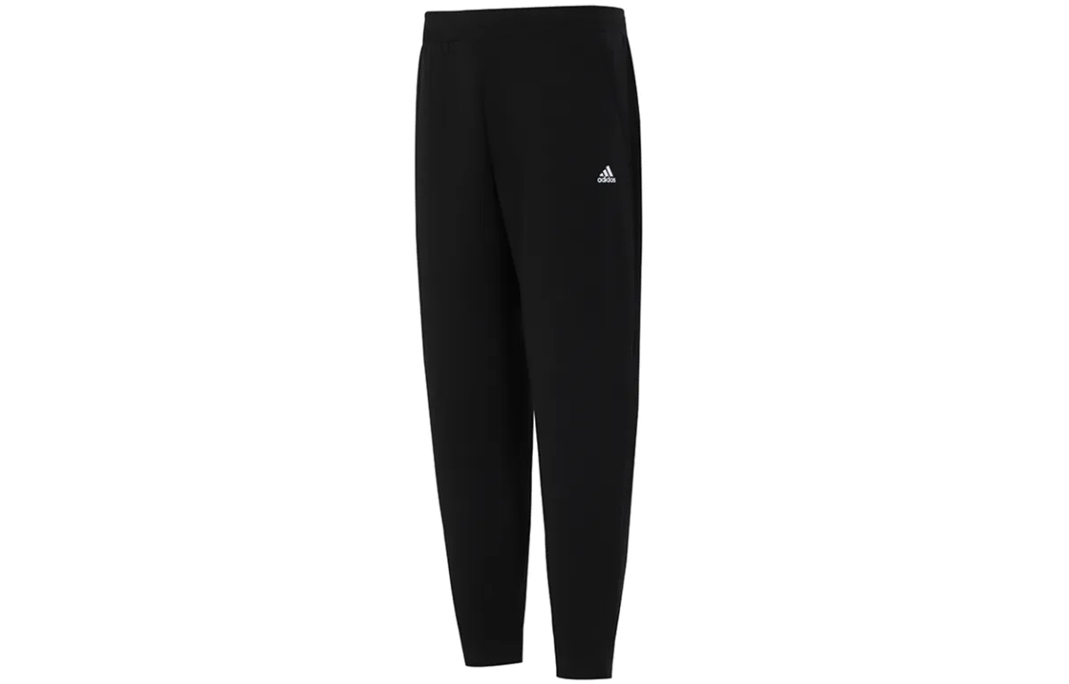 Adidas Knitted Sweatpants Men's Black Moderate Cuffed Pants