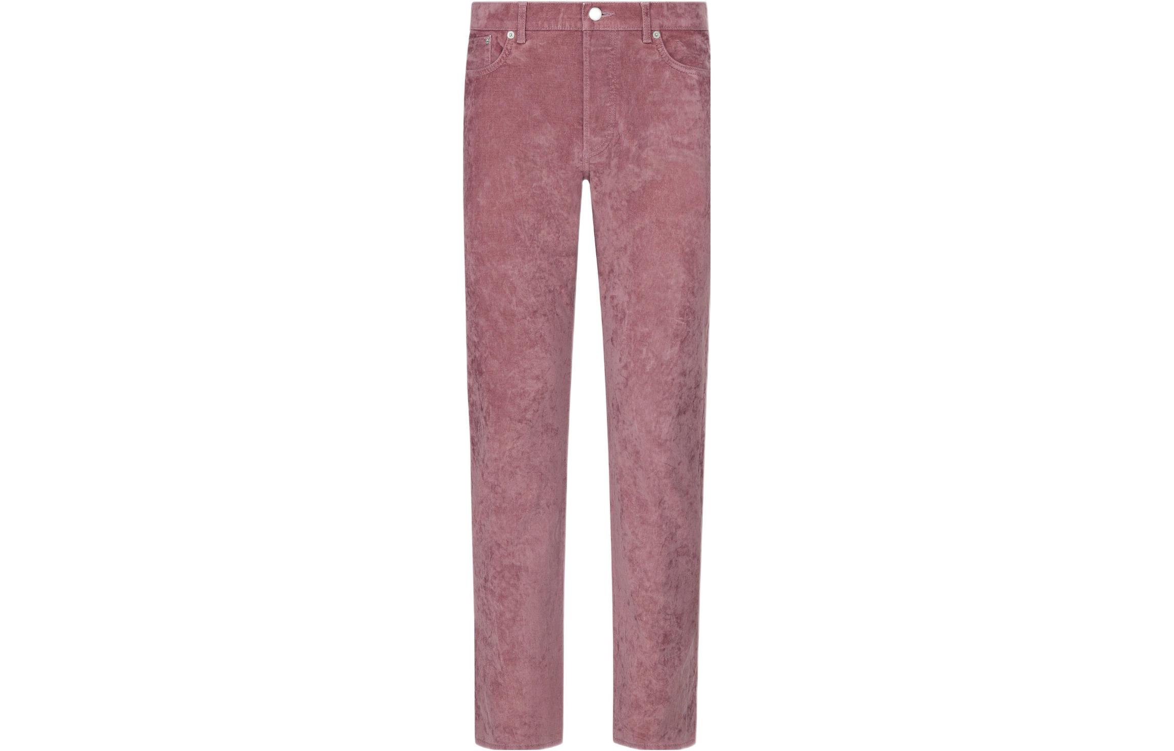 DIOR Dior x Travis Scott FW22 solid color slim casual trousers and jeans for men pink