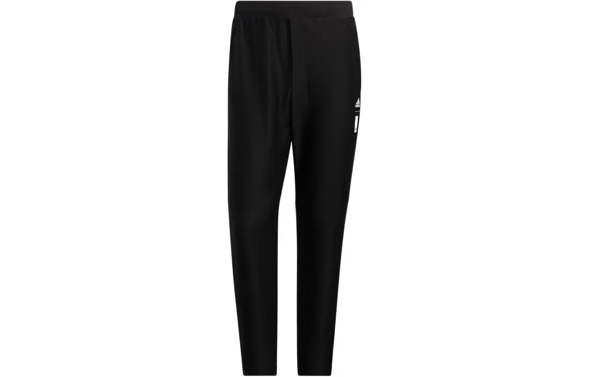 Adidas Knitted Sweatpants Men's Black Moderate Cuffed Pants
