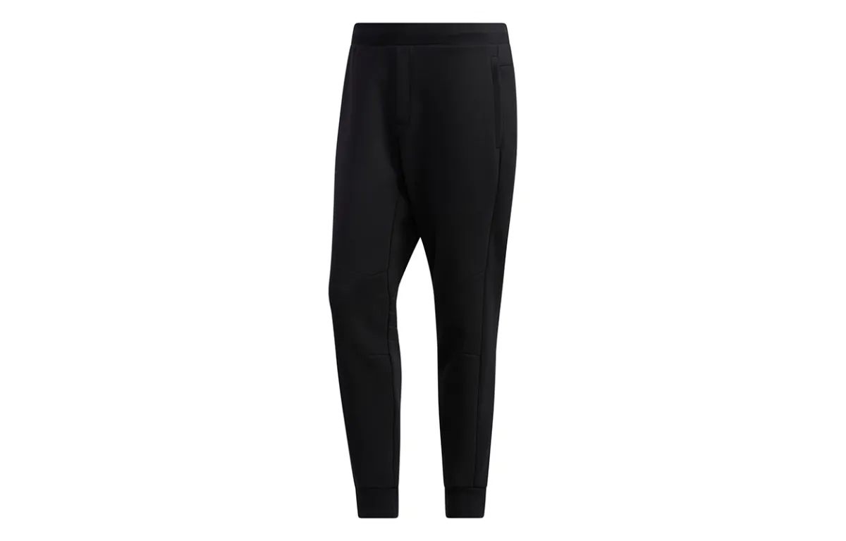 Adidas Knitted Sweatpants Men's Black Moderate Cuffed Pants