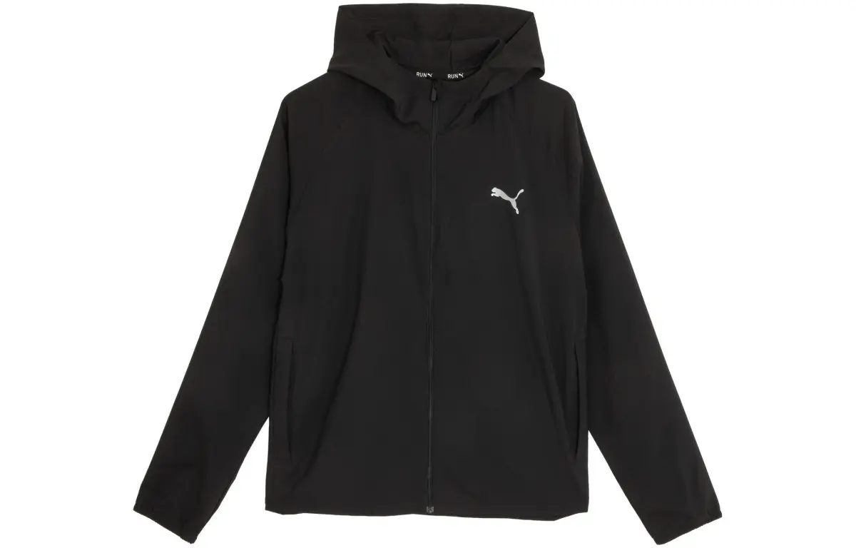 PUMA RUN FAVORITE WOVEN HOODED JACKET M Jacket Men's Black