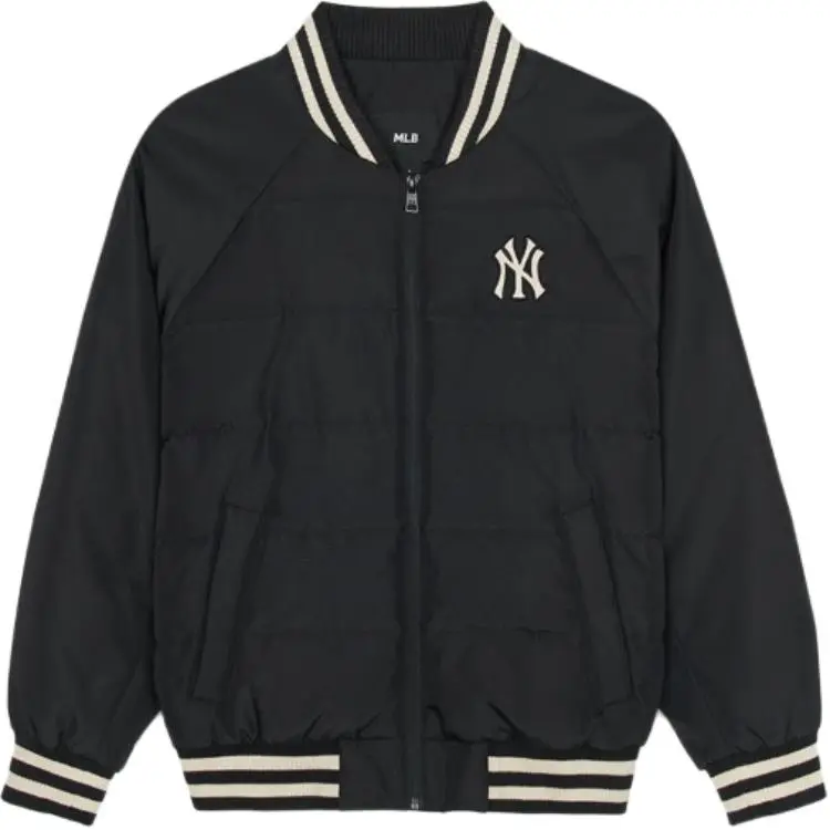 MLB Down Jackets Unisex Black Baseball Collar Moderate
