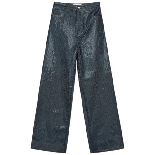 LOEWE Jeans Men's Blue Moderate Straight Fit Pants