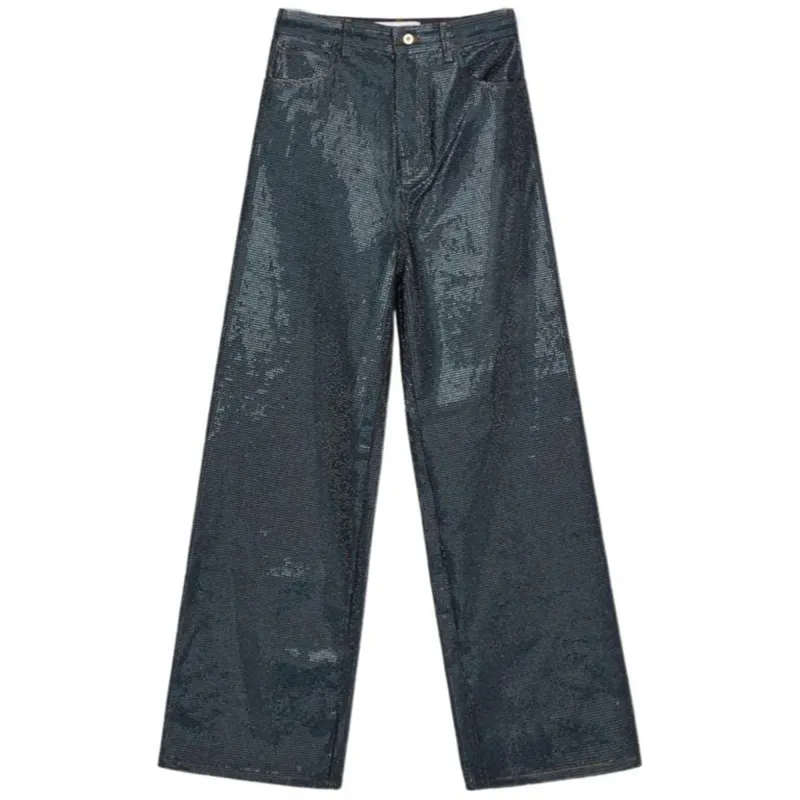 LOEWE Jeans Men's Blue Moderate Straight Fit Pants