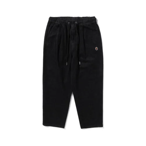 A BATHING APE Jeans, with embroidery, with your logo imprint, drawstring, loose straight fit