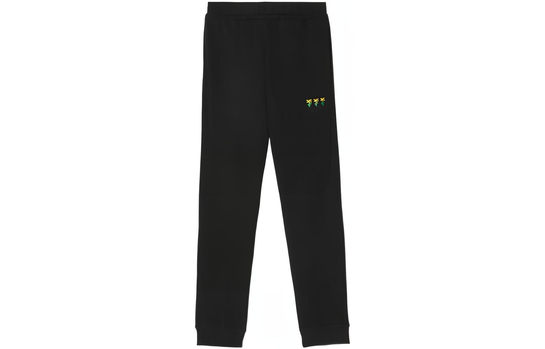 Burberry X Minecraft joint model FW22 letter mosaic print leggings sweatpants men's black