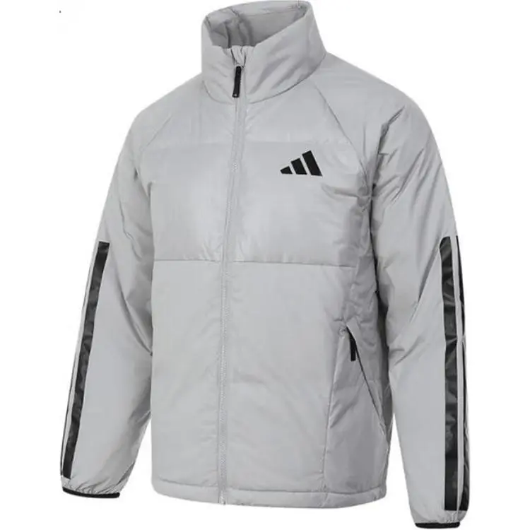 Adidas Down Jackets Men's Gray Stand Collar Moderate