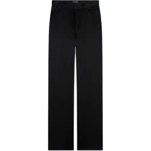 Balenciaga Casual Pants Men's Black Moderate Straight Fit Pants