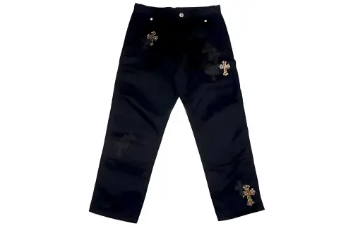 Chrome Hearts Leopard & Cross Patch Carpenter Pants