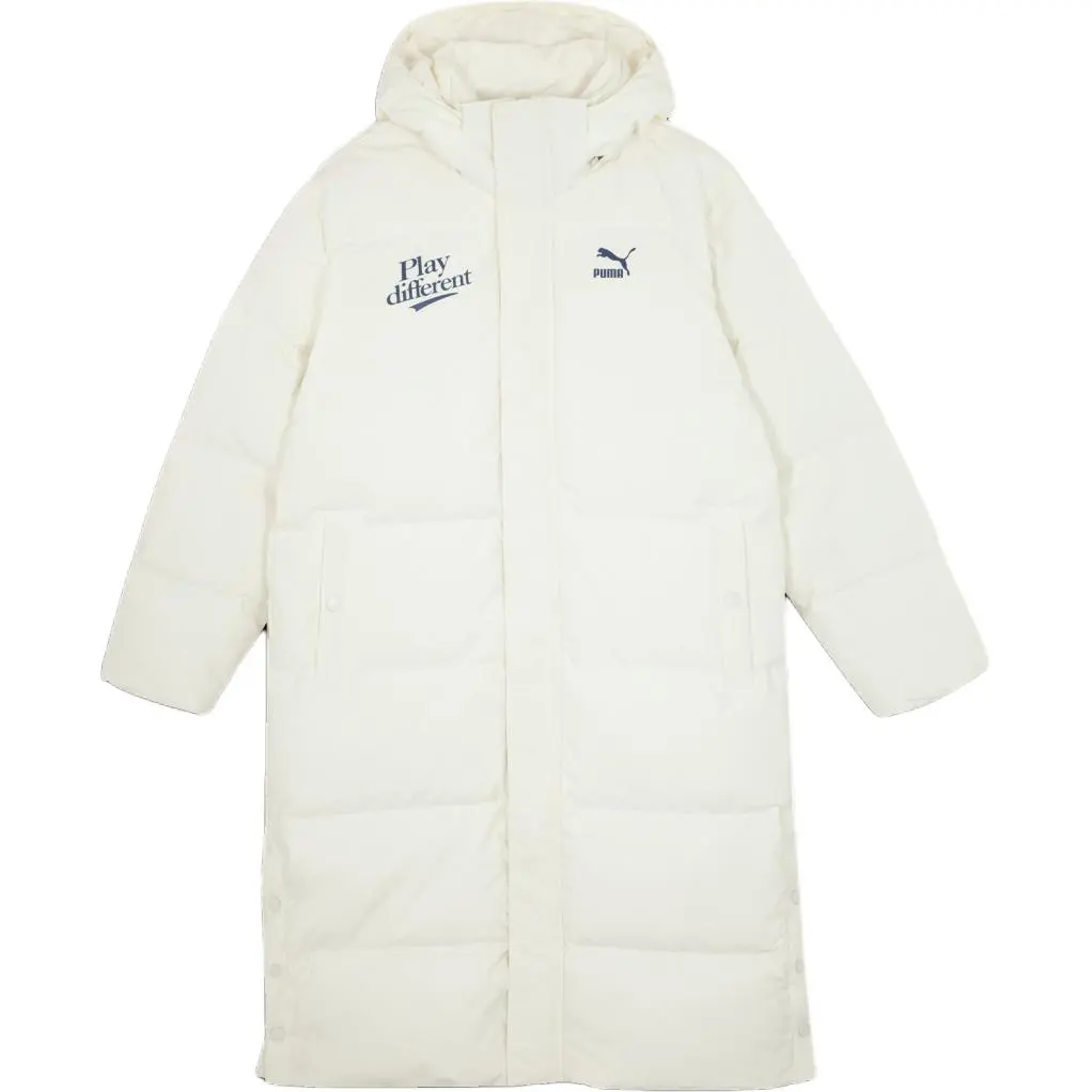 PUMA Down Jackets Unisex White Hooded Moderate Other