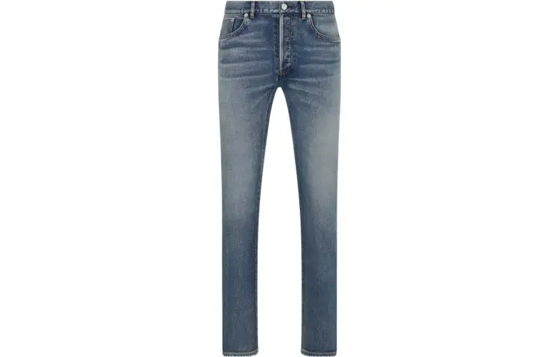 DIOR Jeans Men's Blue Moderate Slim Fit Pants