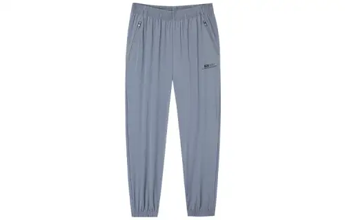 ANTA Knitted Sweatpants Men's Gray Moderate Straight Fit Pants