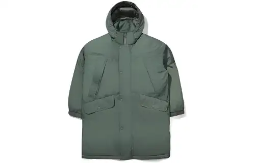 FILA Parka Coats Men's Army Green Hooded Moderate