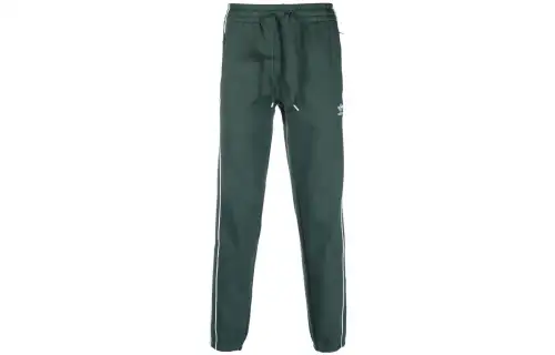 Adidas Originals Knitted Sweatpants Men's Green Moderate Cuffed Pants